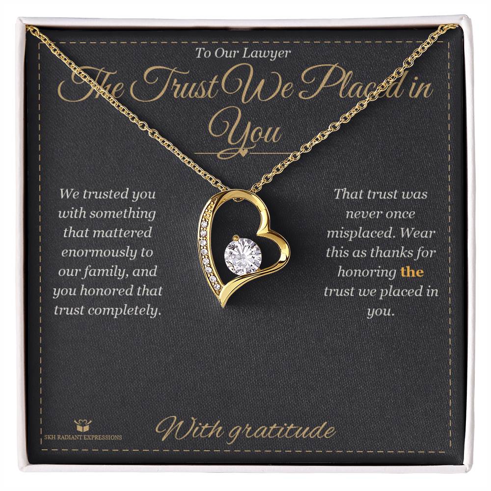 Add a name to this Forever Love Necklace - gift for lawyer