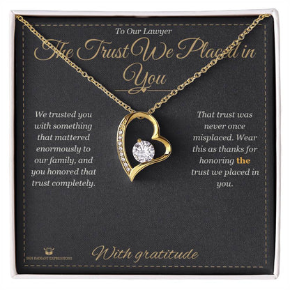 Add a name to this Forever Love Necklace - gift for lawyer