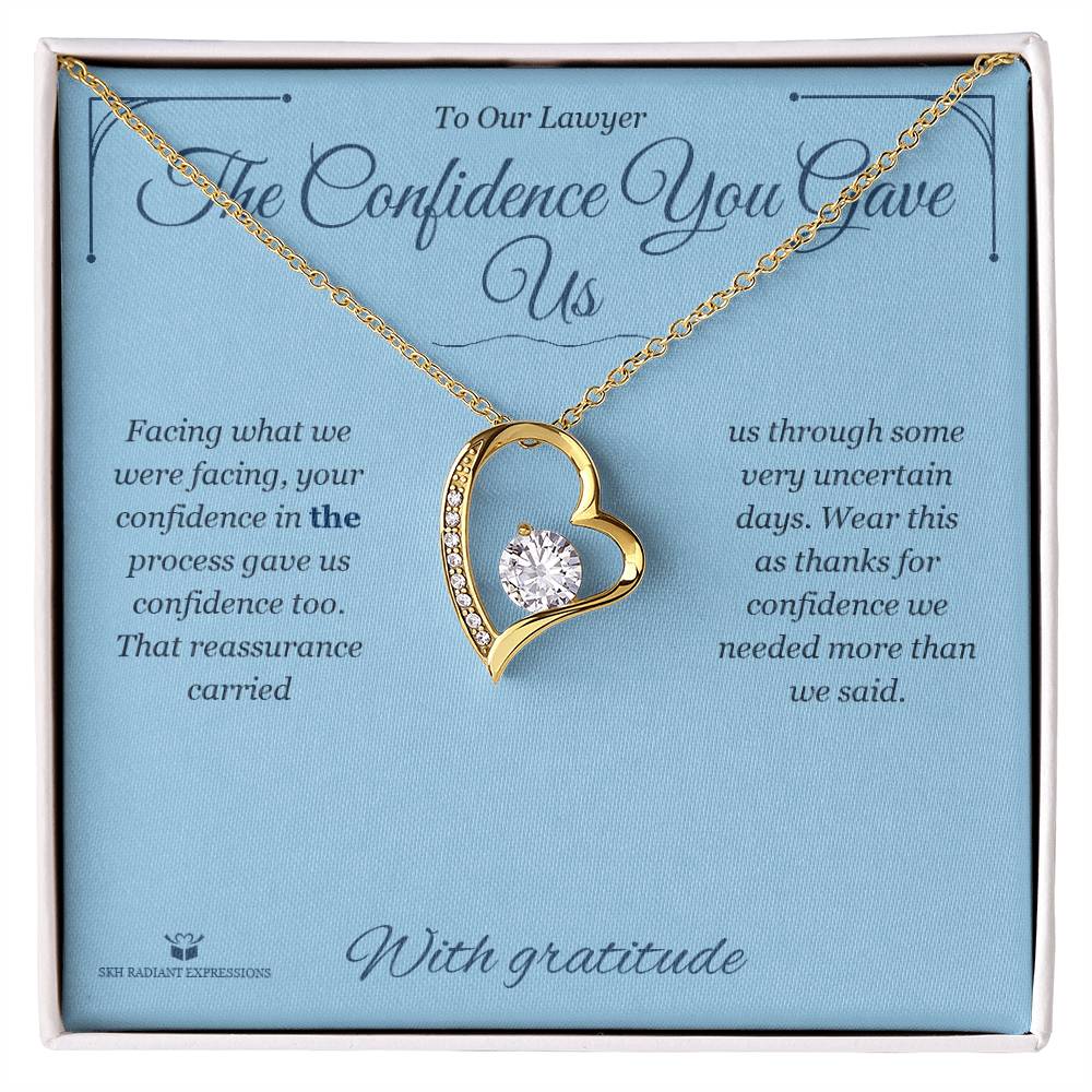Add a name to this Forever Love Necklace - gift for lawyer