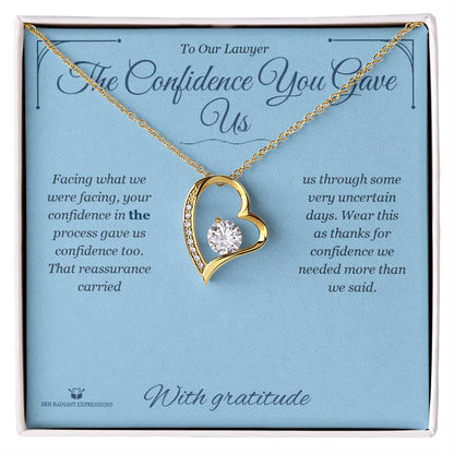 Add a name to this Forever Love Necklace - gift for lawyer