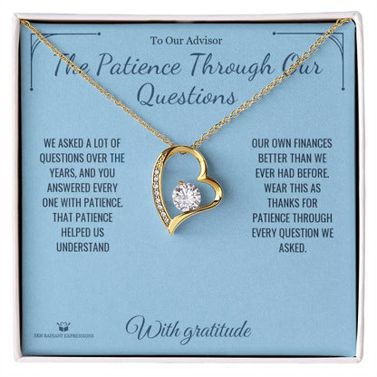 Custom name-personalized Forever Love Necklace gift for advisor