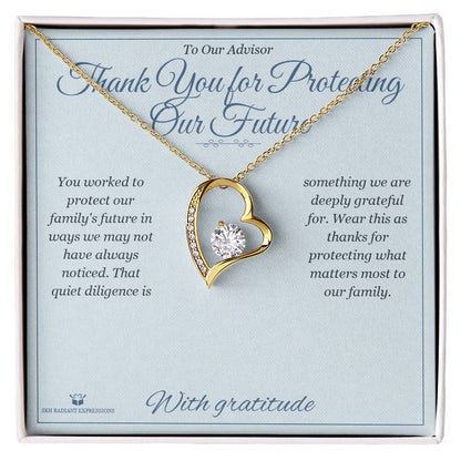 Add a name to this Forever Love Necklace - gift for advisor
