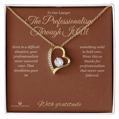 Custom name-personalized Forever Love Necklace gift for lawyer
