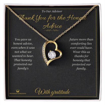 Add a name to this Forever Love Necklace - gift for advisor