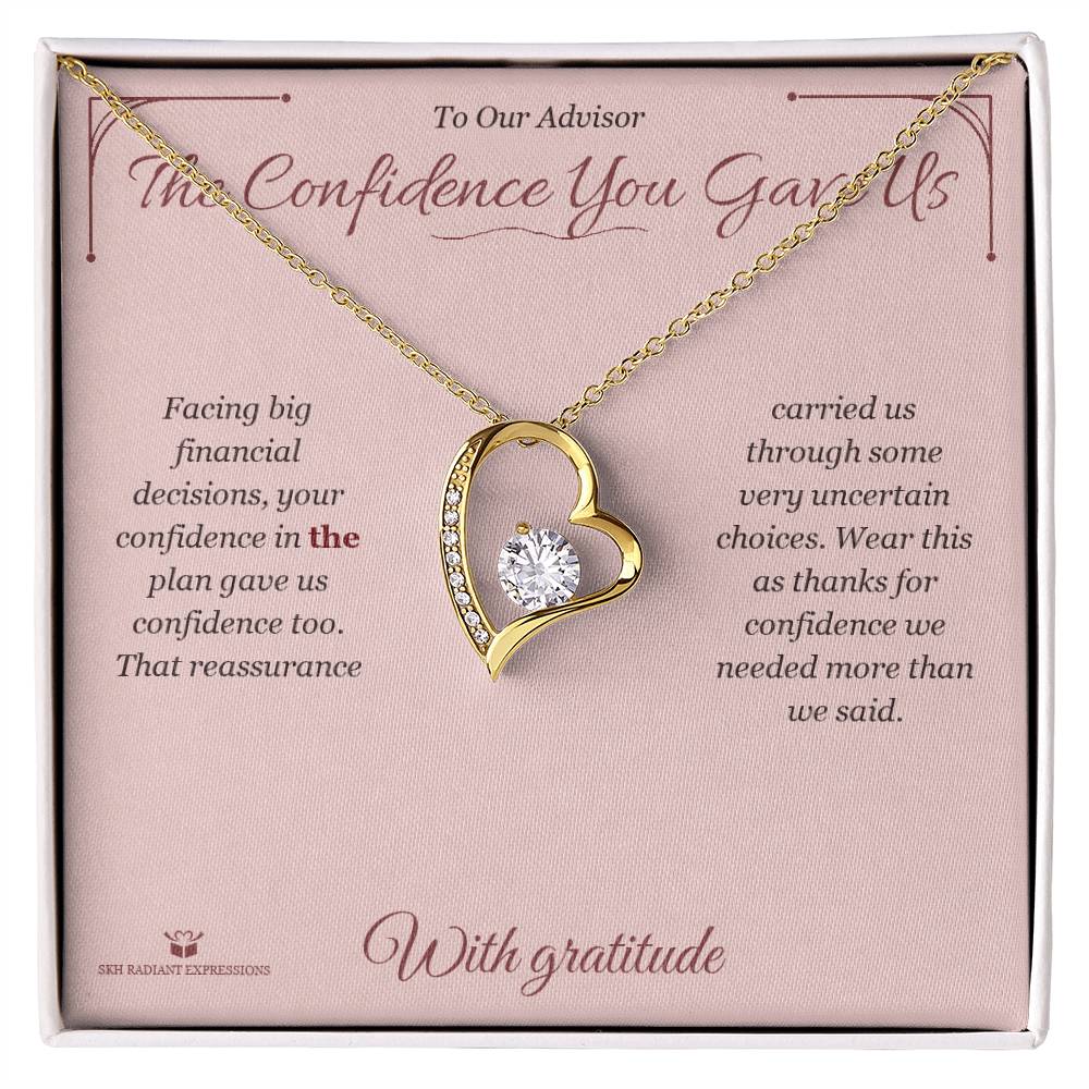 Add a name to this Forever Love Necklace - gift for advisor