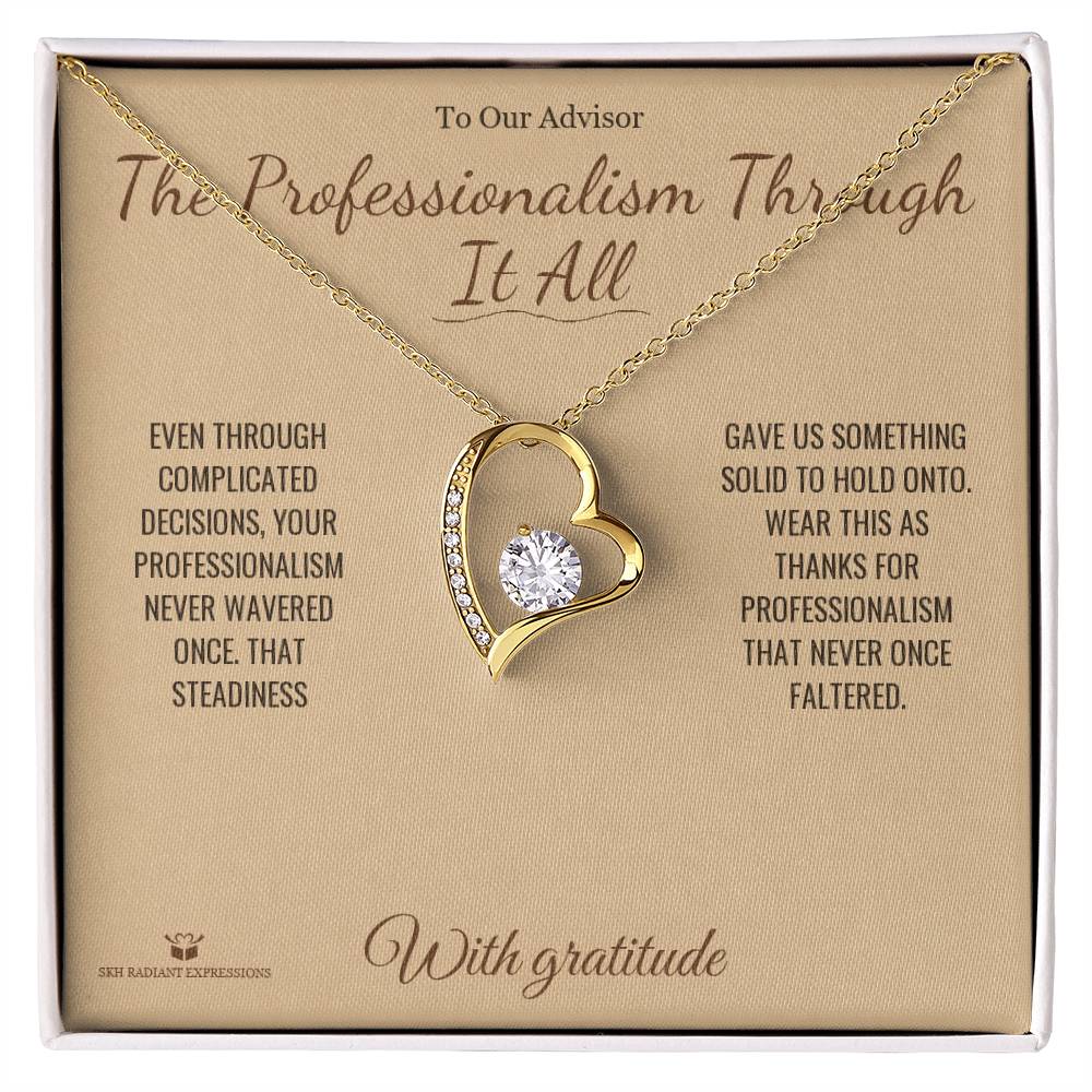 Meaningful gift for advisor - The Professionalism Through It All