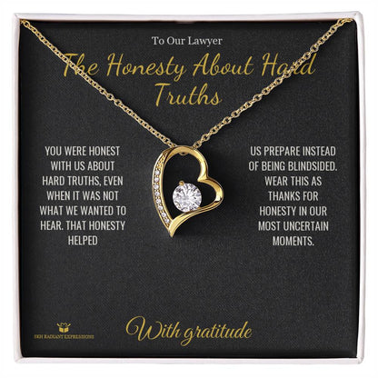 Custom name-personalized Forever Love Necklace gift for lawyer