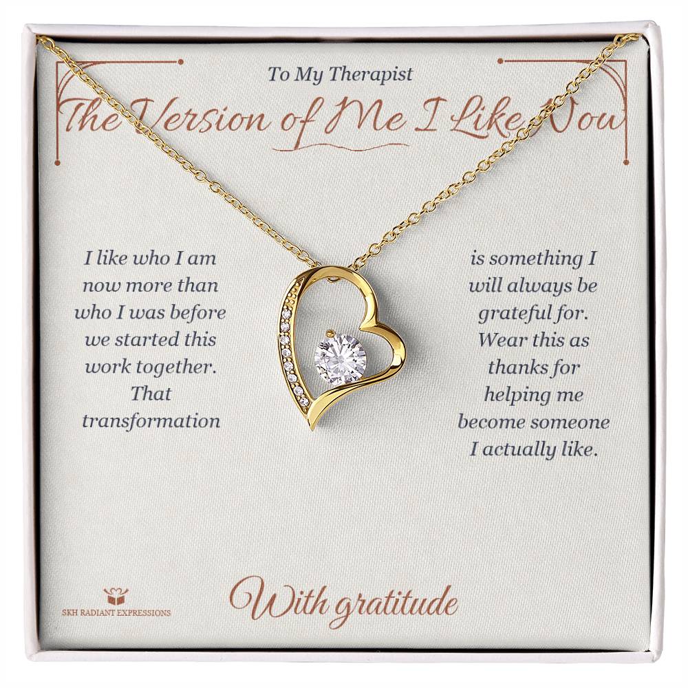 Custom name-personalized Forever Love Necklace gift for therapist