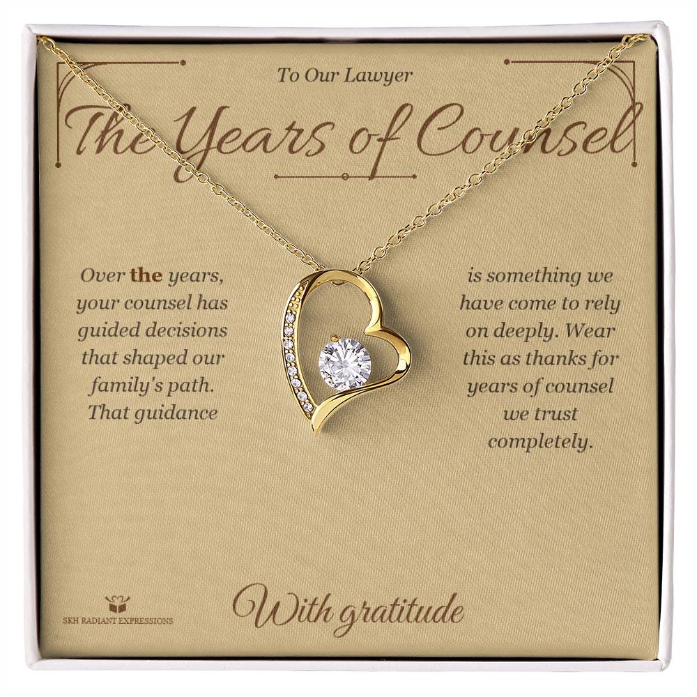 Add a name to this Forever Love Necklace - gift for lawyer