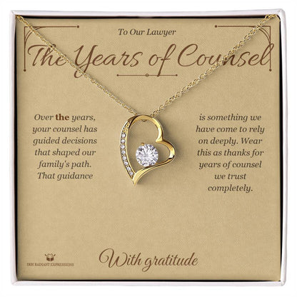 Add a name to this Forever Love Necklace - gift for lawyer