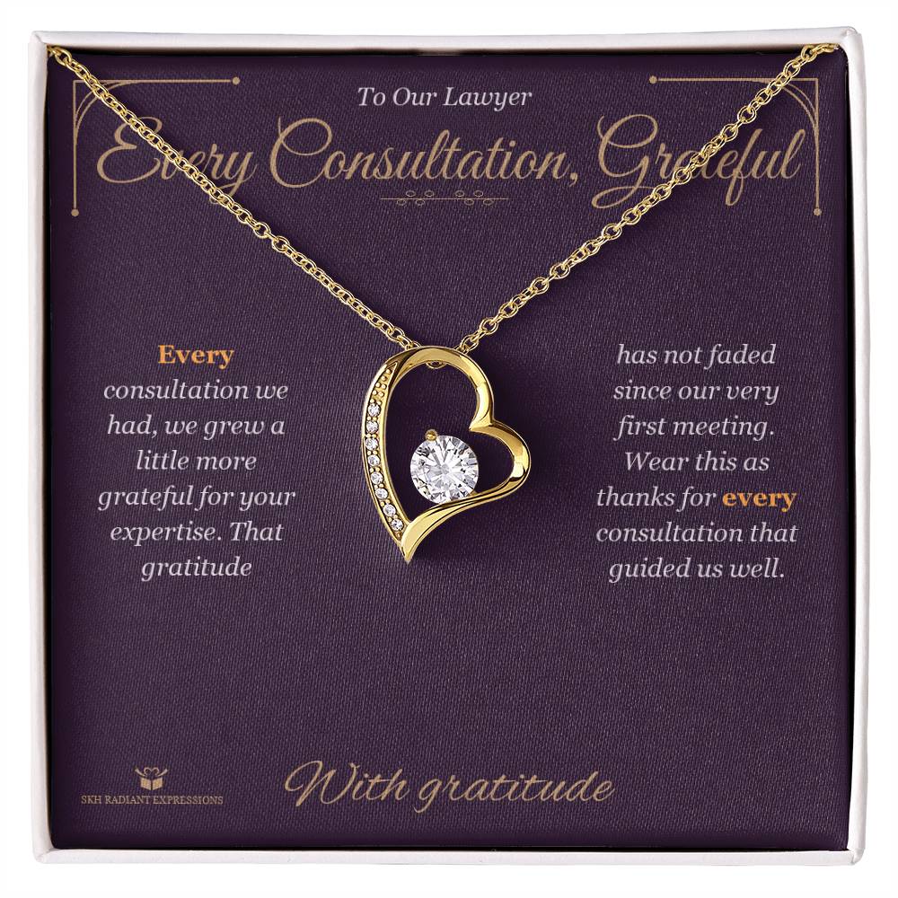 Custom name-personalized Forever Love Necklace gift for lawyer
