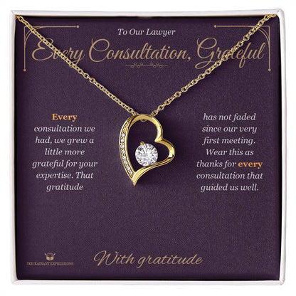 Custom name-personalized Forever Love Necklace gift for lawyer