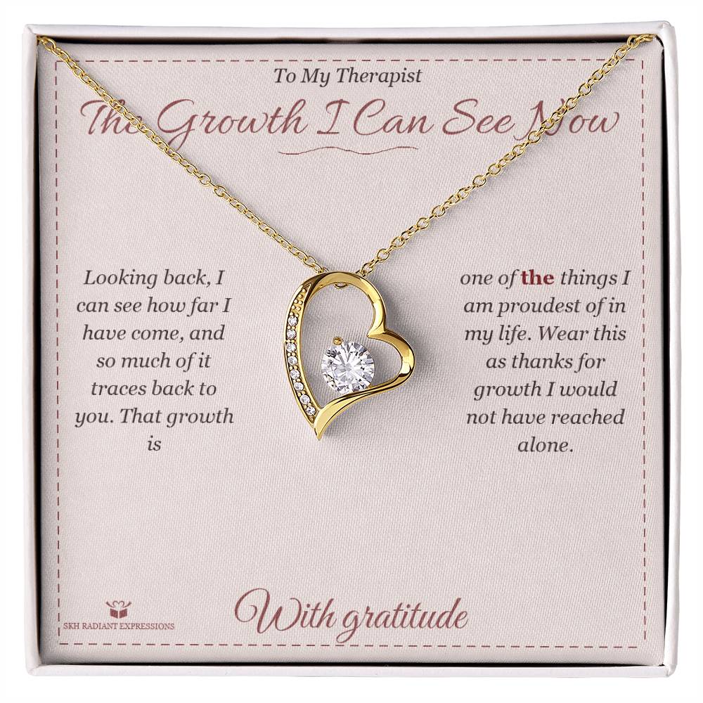 Custom name-personalized Forever Love Necklace gift for therapist