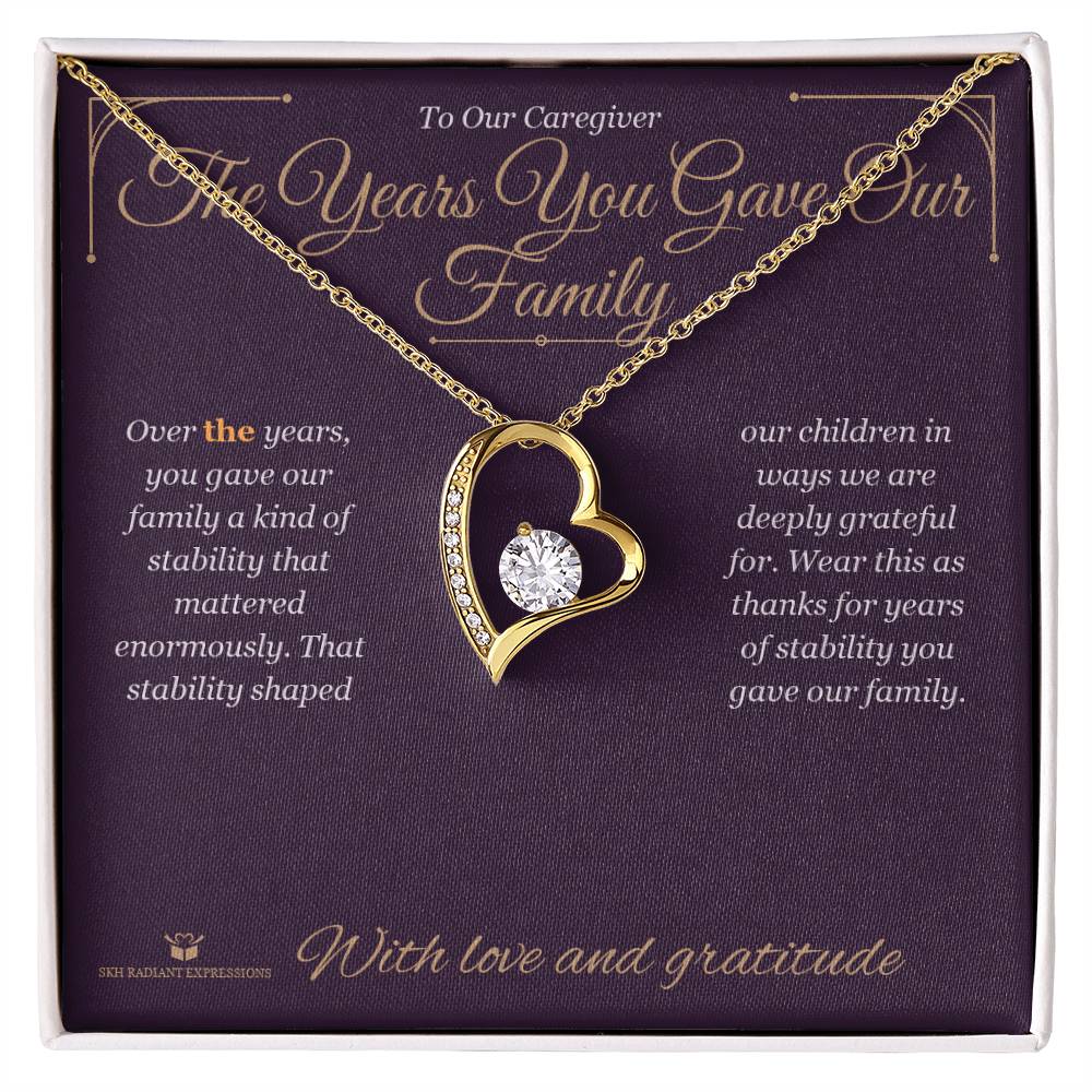 Add a name to this Forever Love Necklace - gift for caregiver
