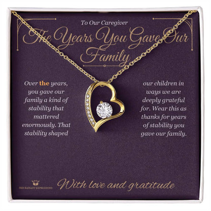 Add a name to this Forever Love Necklace - gift for caregiver