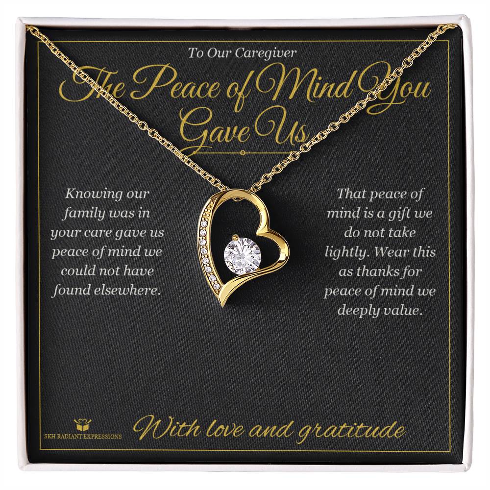 Custom name-personalized Forever Love Necklace gift for caregiver