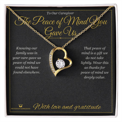 Custom name-personalized Forever Love Necklace gift for caregiver