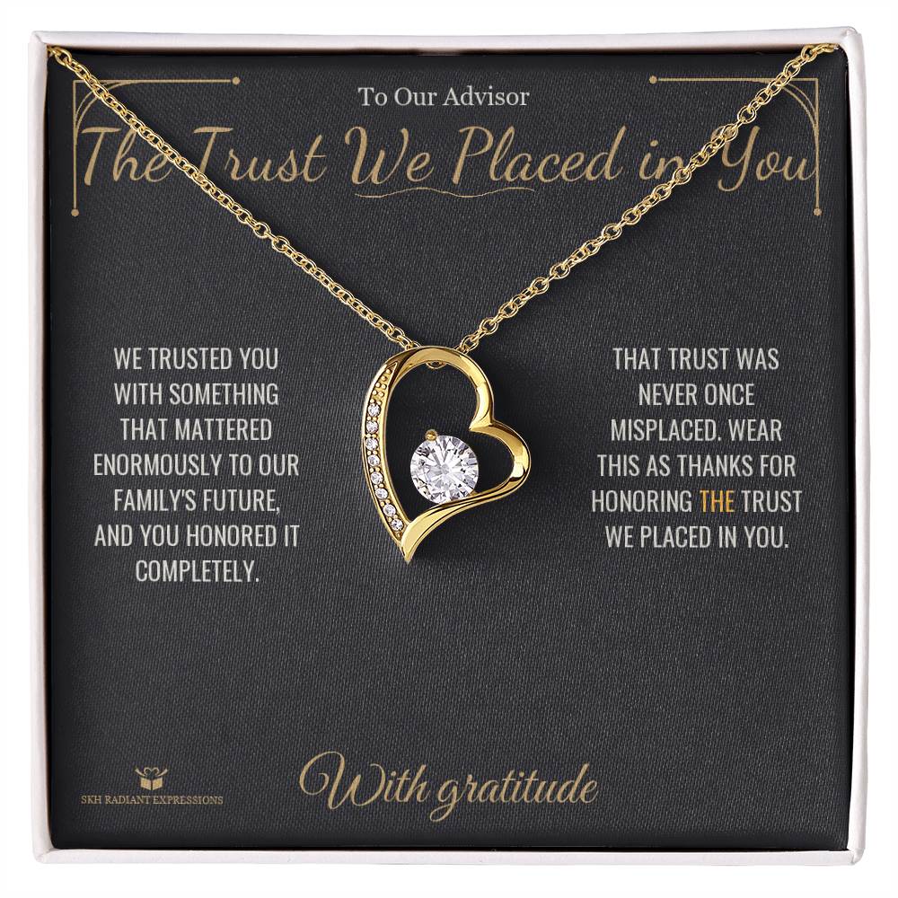 Add a name to this Forever Love Necklace - gift for advisor