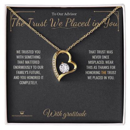 Add a name to this Forever Love Necklace - gift for advisor