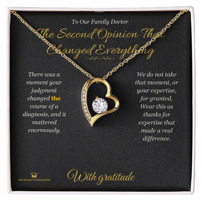 Custom name-personalized Forever Love Necklace gift for doctor