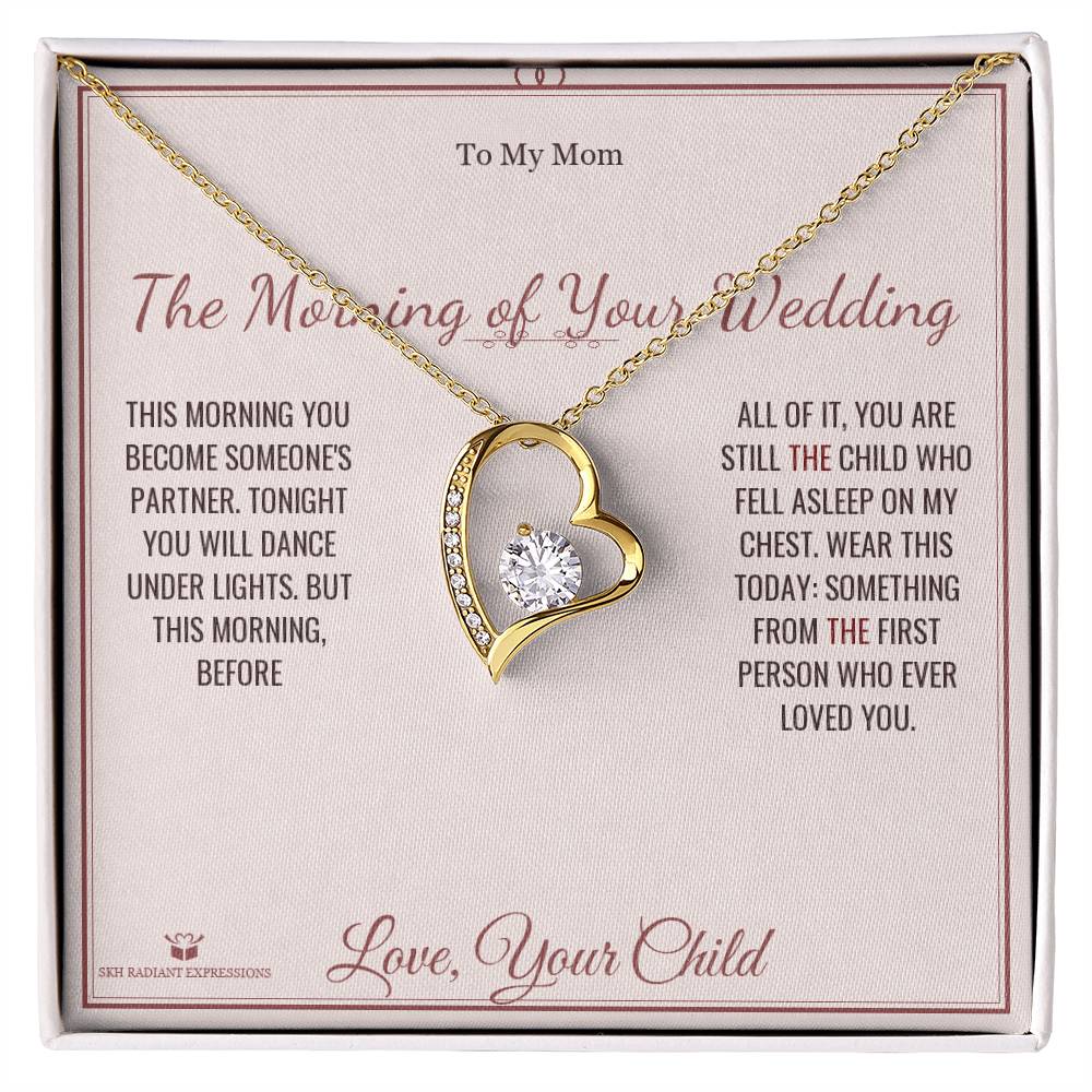 Engraved Forever Love Necklace with message for mom