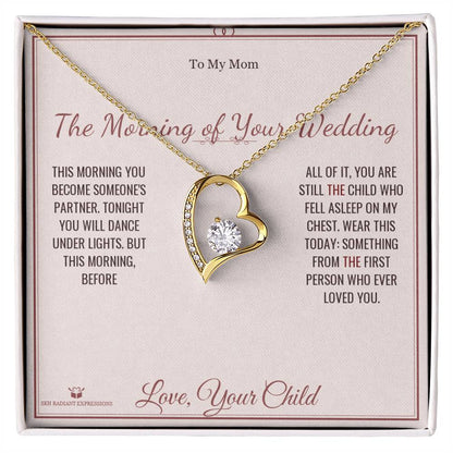 Engraved Forever Love Necklace with message for mom