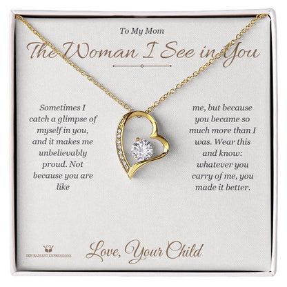 Custom name-personalized Forever Love Necklace gift for mom