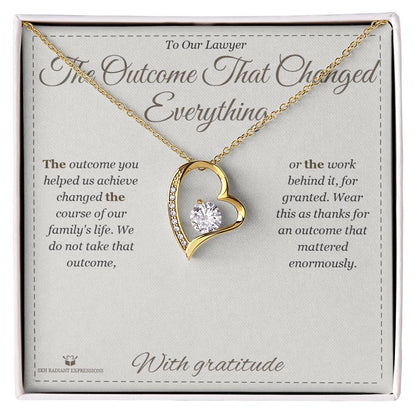 Custom name-personalized Forever Love Necklace gift for lawyer
