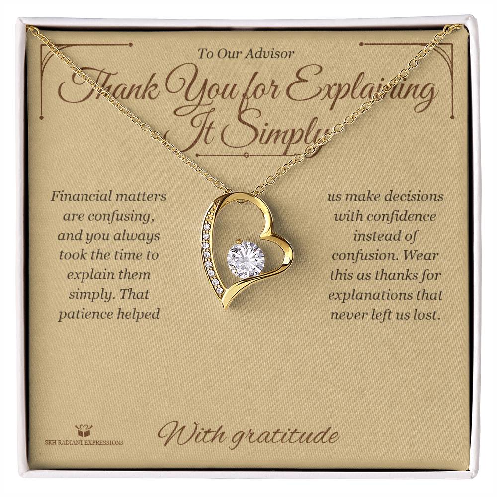 Add a name to this Forever Love Necklace - gift for advisor