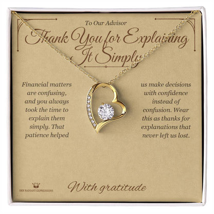 Add a name to this Forever Love Necklace - gift for advisor