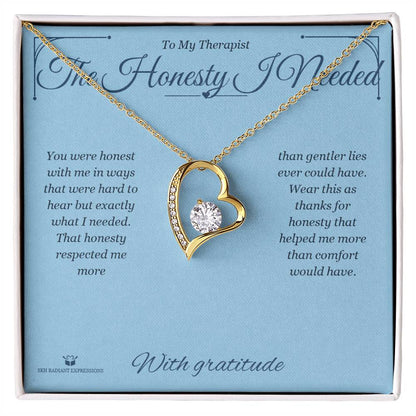 Custom name-personalized Forever Love Necklace gift for therapist
