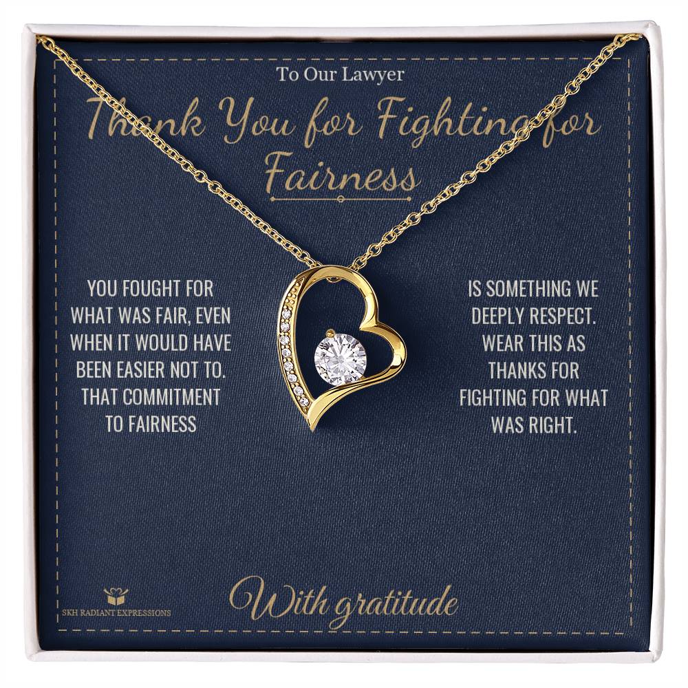 Custom name-personalized Forever Love Necklace gift for lawyer