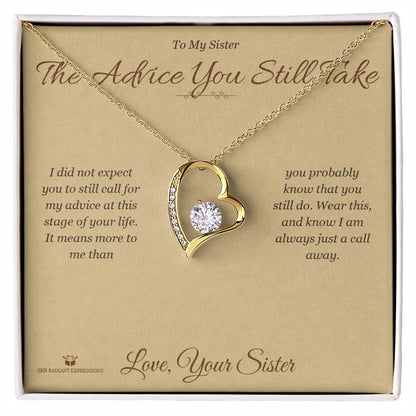 Personalized Forever Love Necklace for sister