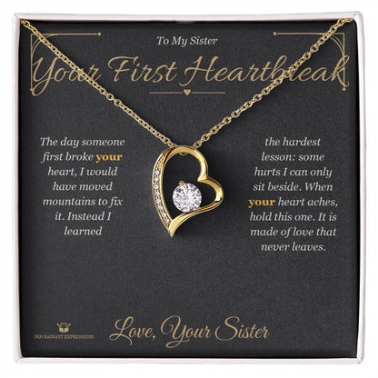 Forever Love Necklace engraved with your own words for sister