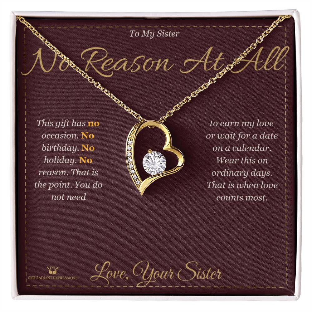 Forever Love Necklace gift for sister from Sister