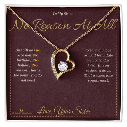 Forever Love Necklace gift for sister from Sister