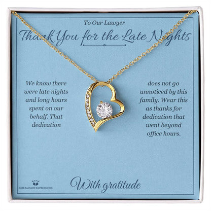 Add a name to this Forever Love Necklace - gift for lawyer