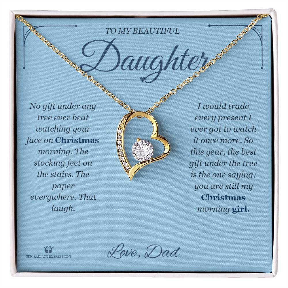 Christmas Morning Girl - Forever Love Necklace for Daughter
