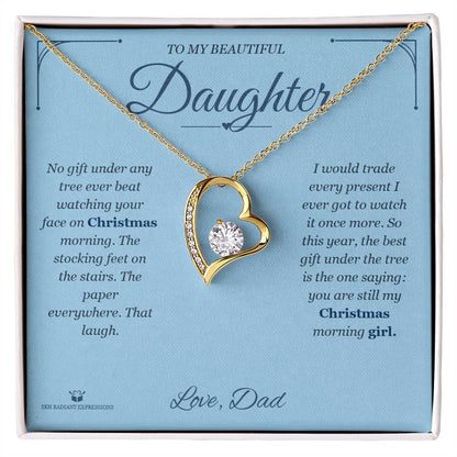 Engraved Forever Love Necklace with message for daughter