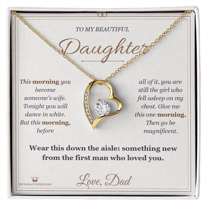 Forever Love Necklace engraved with your own words for daughter