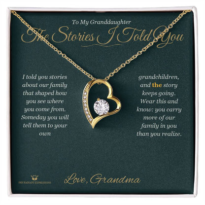 Forever Love Necklace gift for granddaughter from Grandma