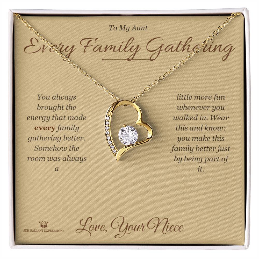 Every Family Gathering - Forever Love Necklace for Aunt