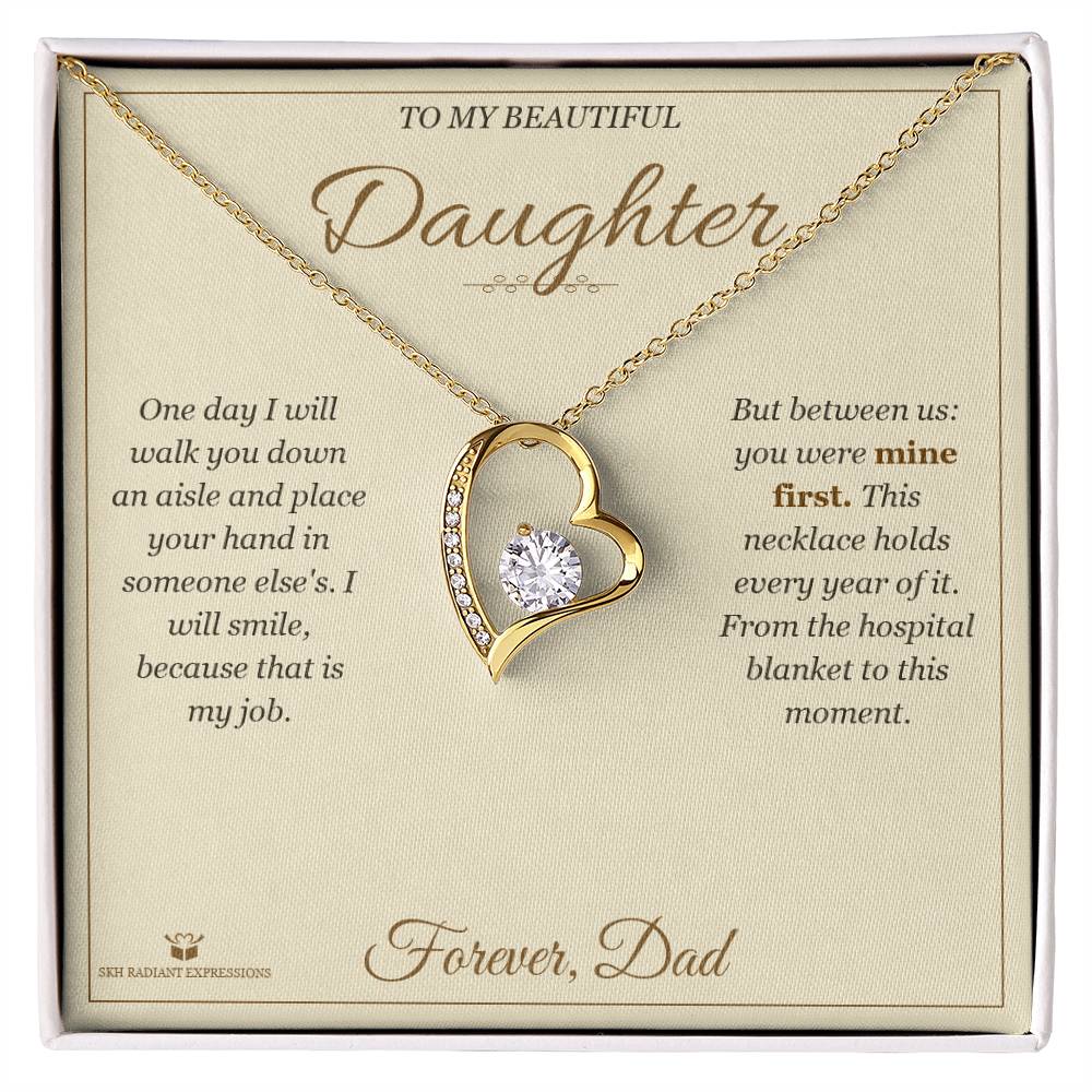 Before I Give You Away - Forever Love Necklace for Daughter