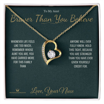 Custom name-personalized Forever Love Necklace gift for aunt