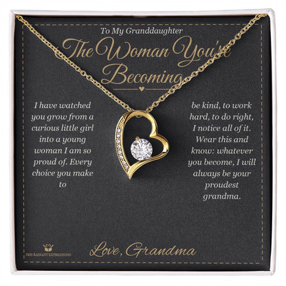 Personalized Forever Love Necklace for granddaughter