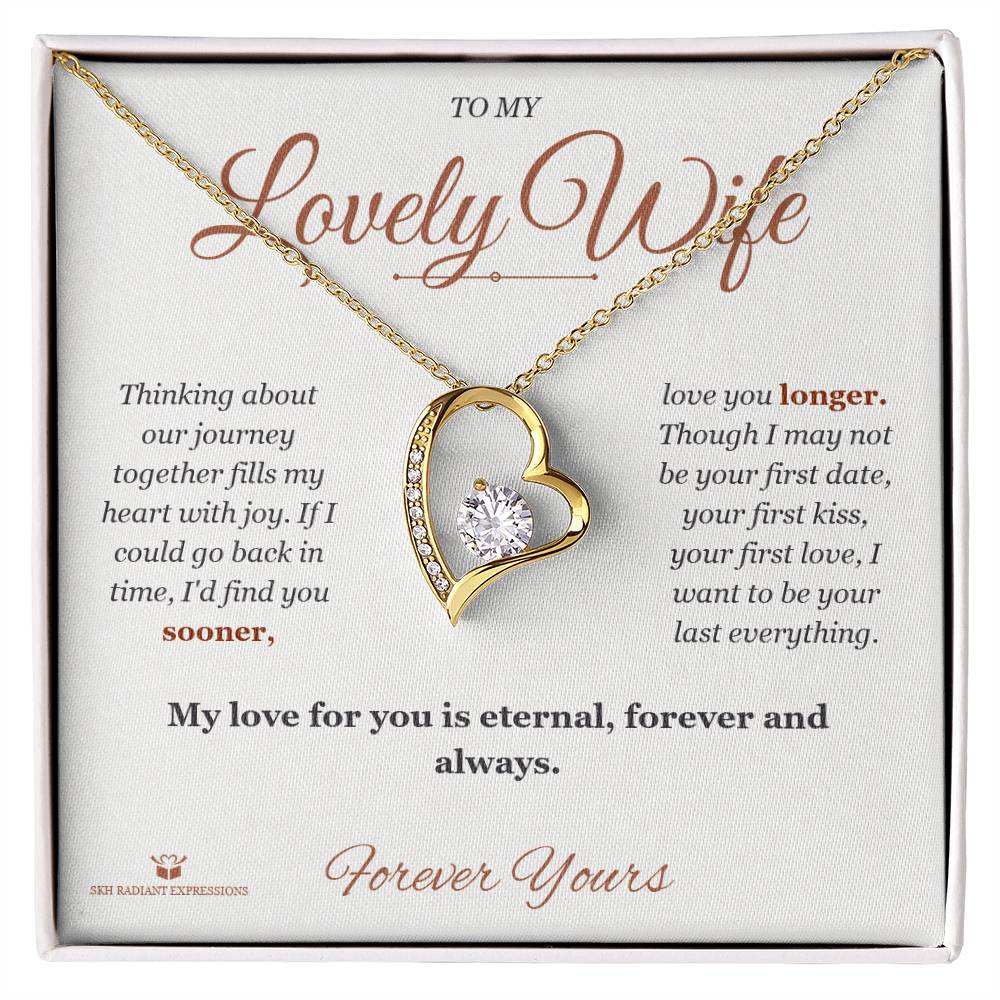 Custom name-personalized Forever Love Necklace gift for wife