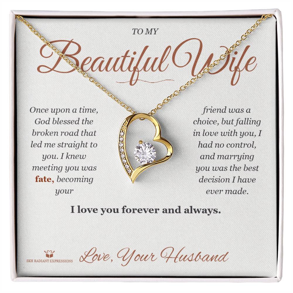 Custom name-personalized Forever Love Necklace gift for wife