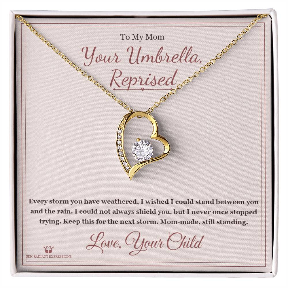 Your Umbrella, Reprised - Forever Love Necklace for Mom - personalized keepsake gift from SKH Radiant Expressions