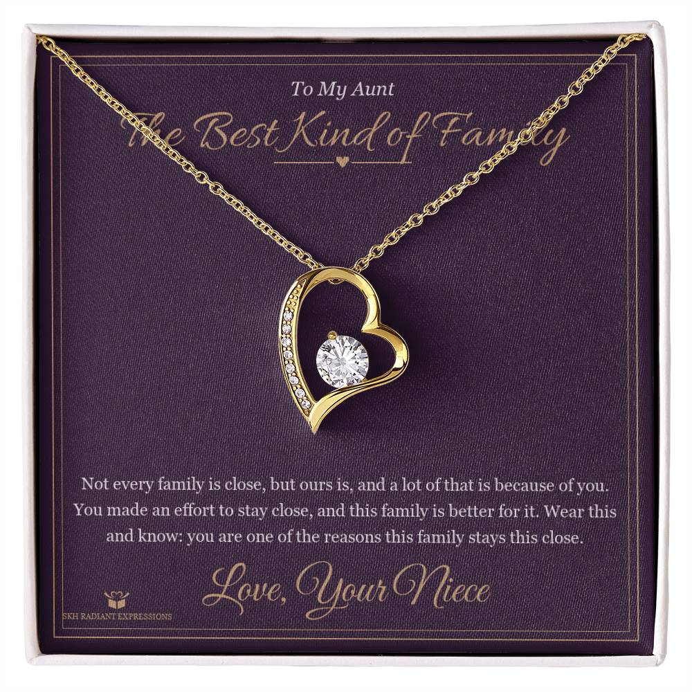 The Best Kind of Family - Forever Love Necklace for Aunt - personalized keepsake gift from SKH Radiant Expressions