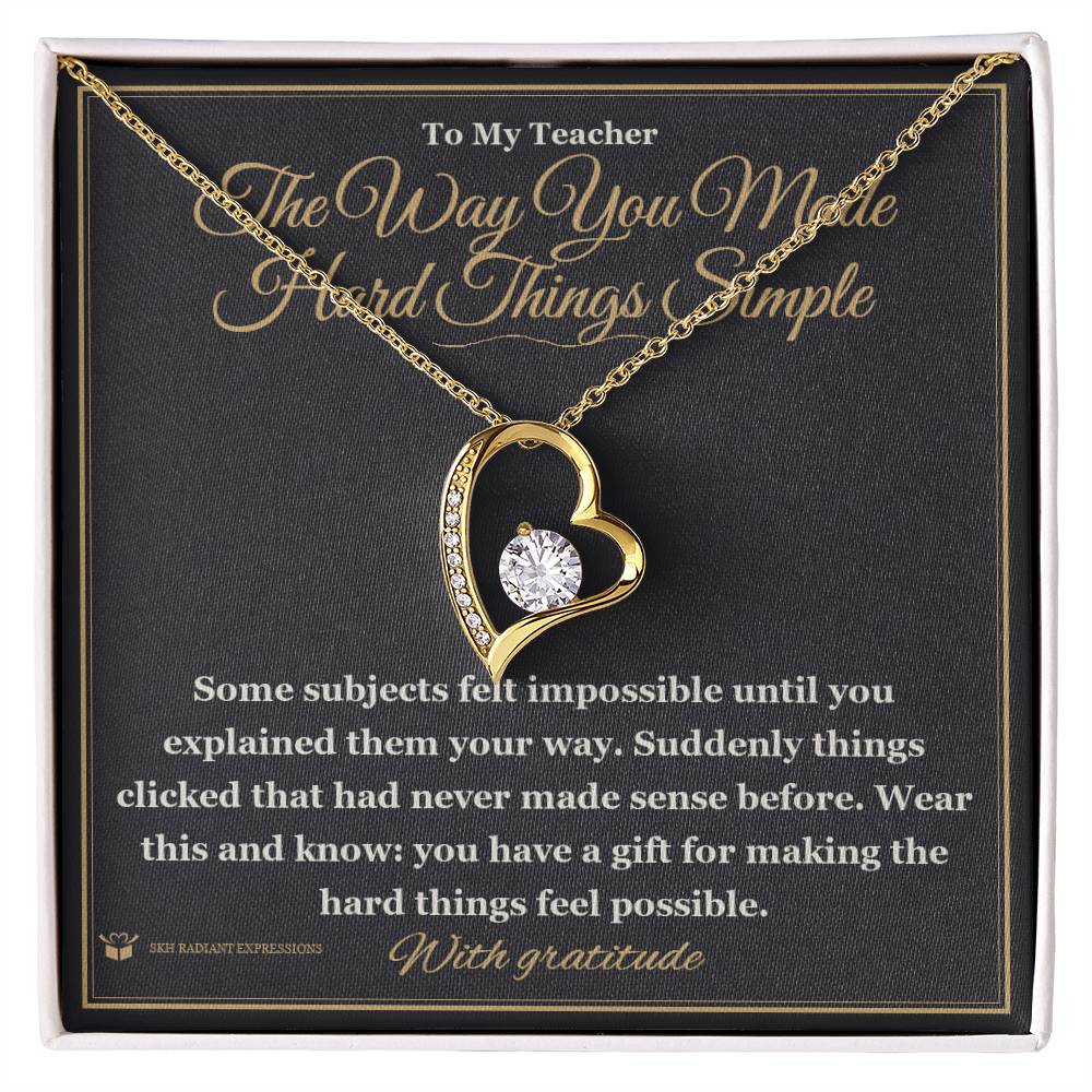 Sentimental teacher gift, not generic